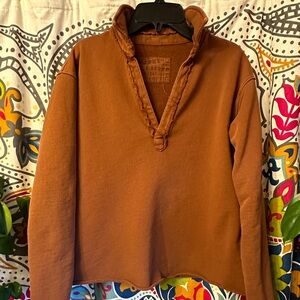 Frank & Eileen Carmel travel set Patrick top + Catherine pant Cinnamon sz S